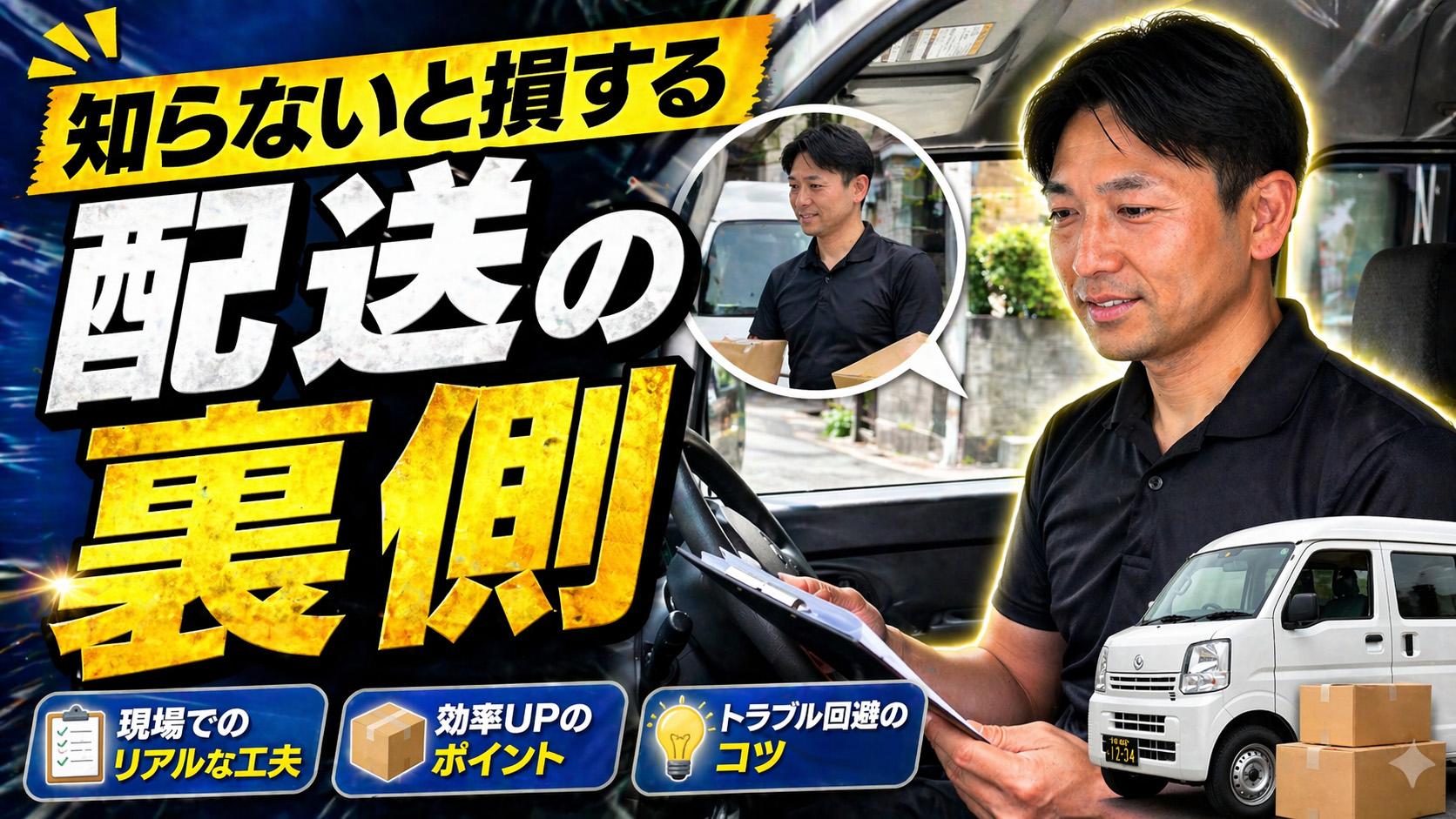 配達中のスタッフ