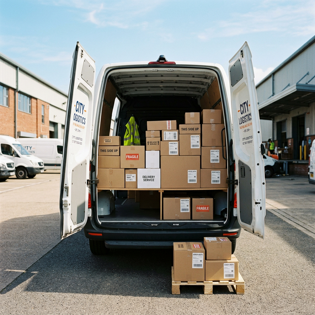 整理された荷台