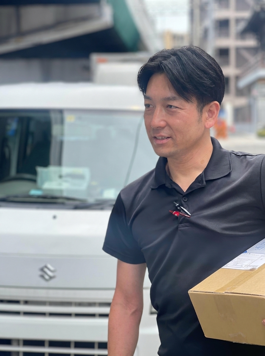 配送中の軽バン